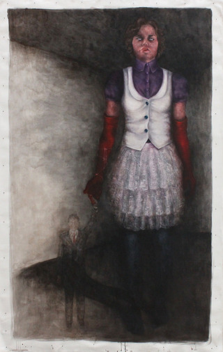 Ich, ich, ich  
2010  
Acryl auf Leinwand  
254 x 160 cm