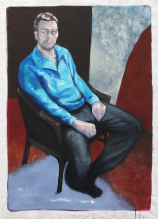 Theo  
2012  
Acryl auf Leinwand  
225 x 160 cm